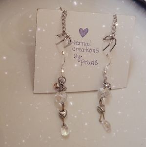 Heart Tear Drop Ear Cuff Earrings